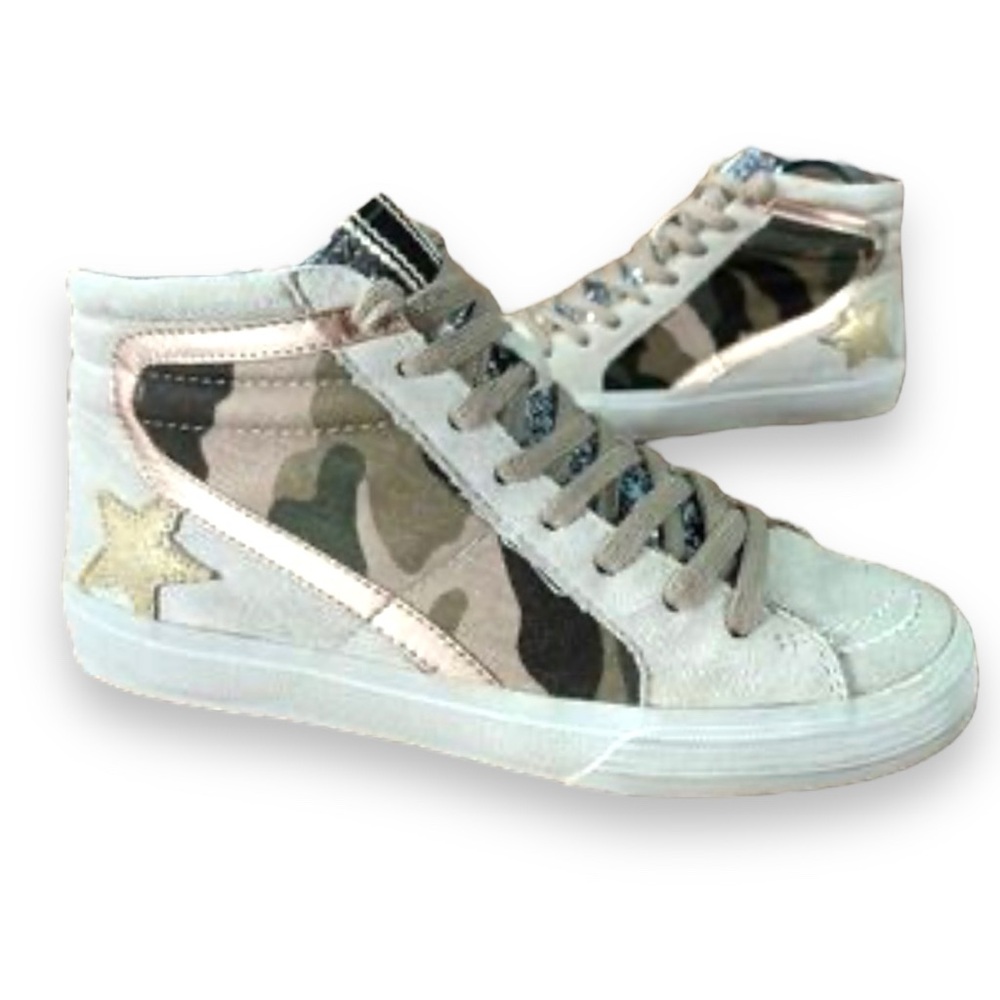 SHU SHOP Roxanne High Top‎ Camo Sneakers Size 7 | EUC